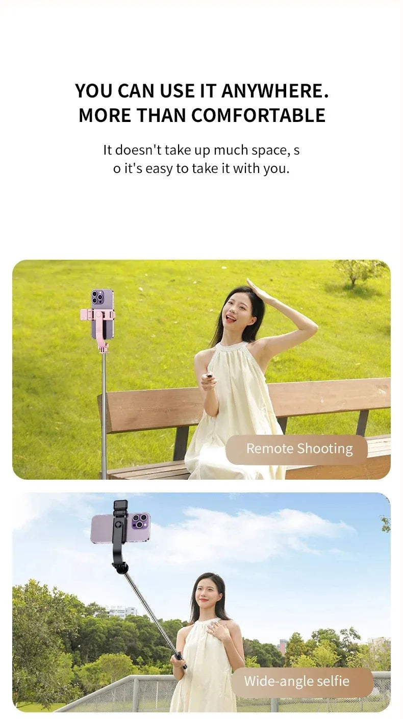 Ultra-Long 1.7m Bluetooth Selfie Stick Tripod – Stainless Steel