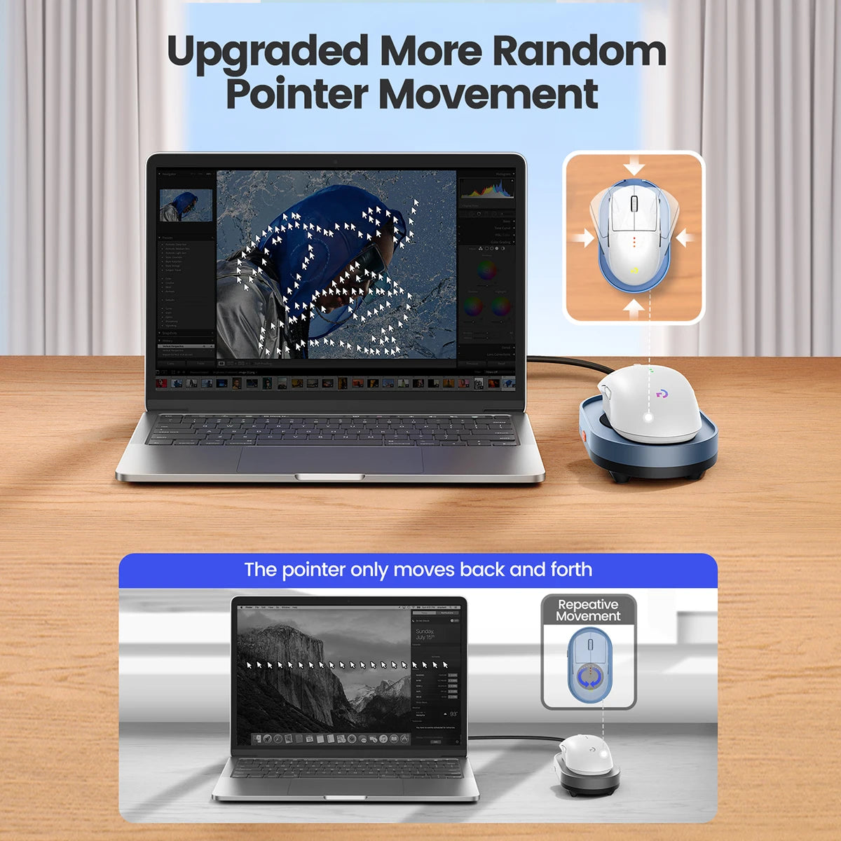 VAYDEER FM2081 Ultra-Silent Mouse Mover – USB Mouse Jiggler for Teams, Outlook & Meetings