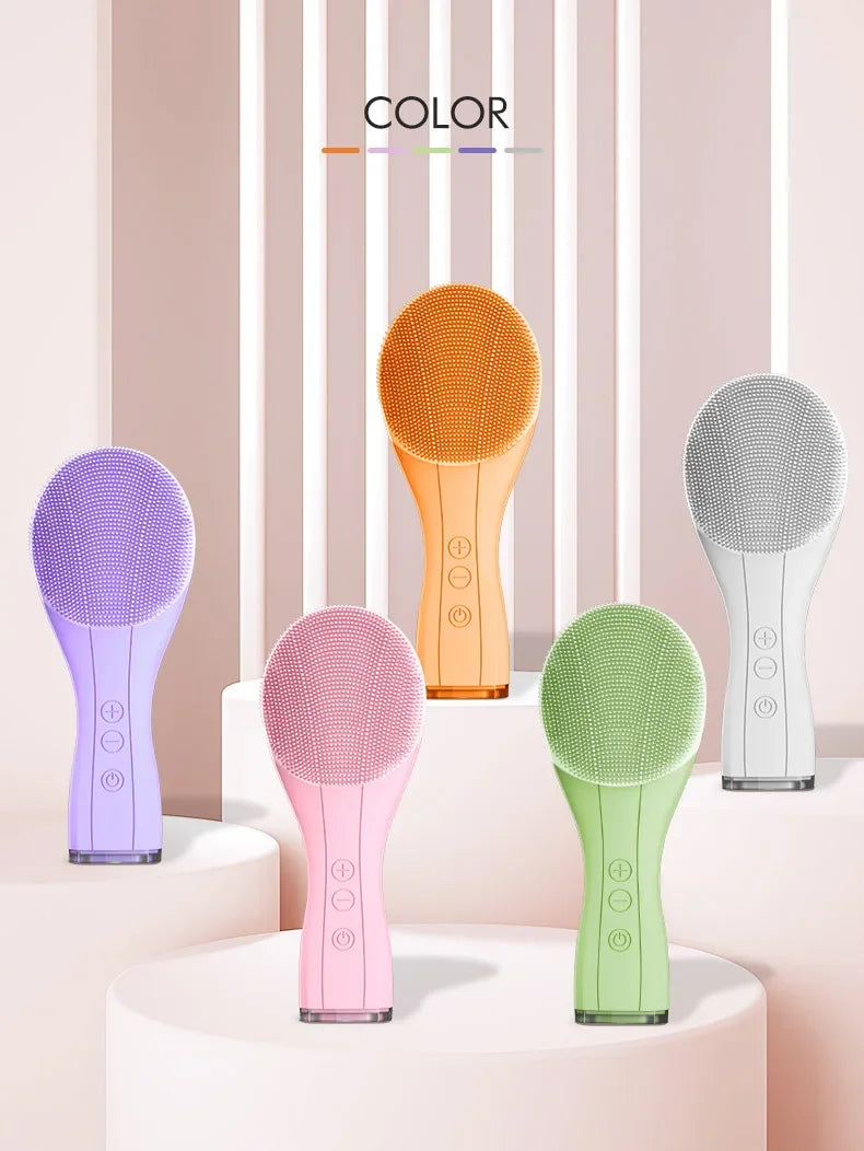 Windaily Rechargeable Silicone Facial Cleansing Brush – IPX7 Waterproof Deep Clean Vibration Tool