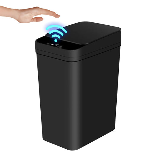 Hands-Free Induction Trash Bin – Rectangular Standing Waste Can for Home & Office