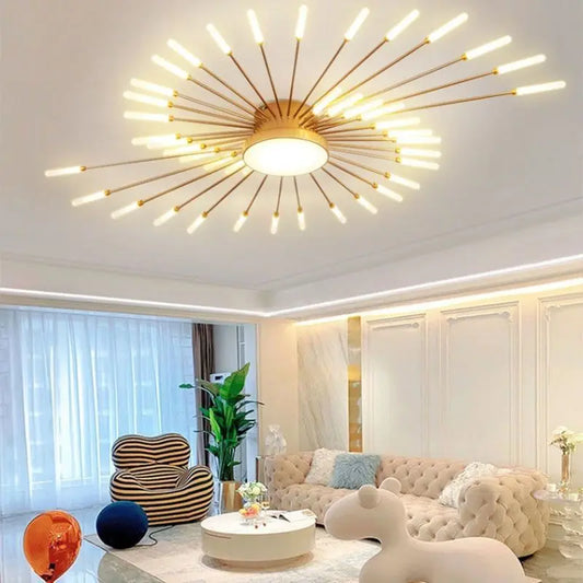 AuroraRealm Modern Black LED Ceiling Light | Large Diameter, Remote Control
