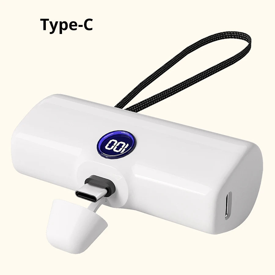Pocket Power Bank 5000mAh – 18W PD Fast Charge for iPhone & Android