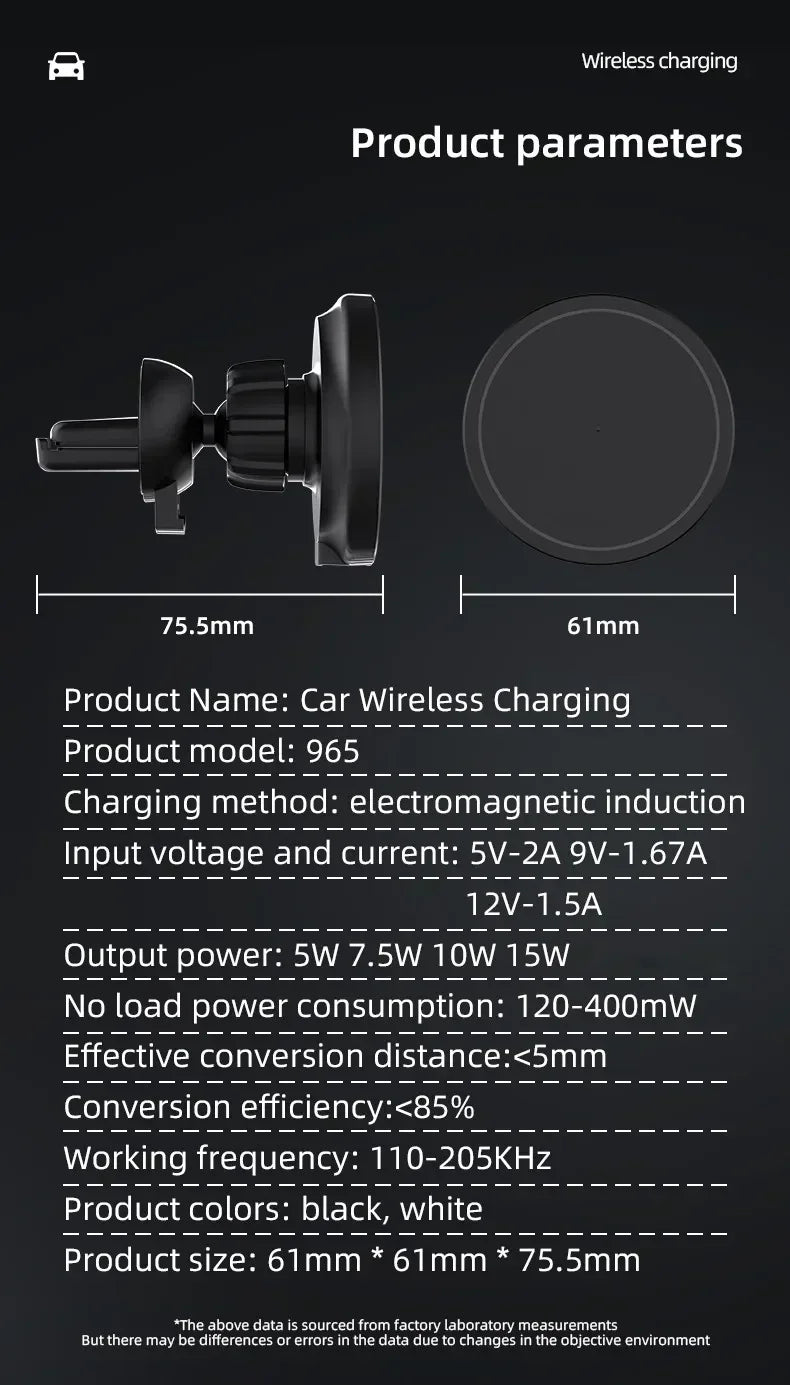 30W MagSafe-Style Car Charger – Magnetic Air Vent Phone Mount