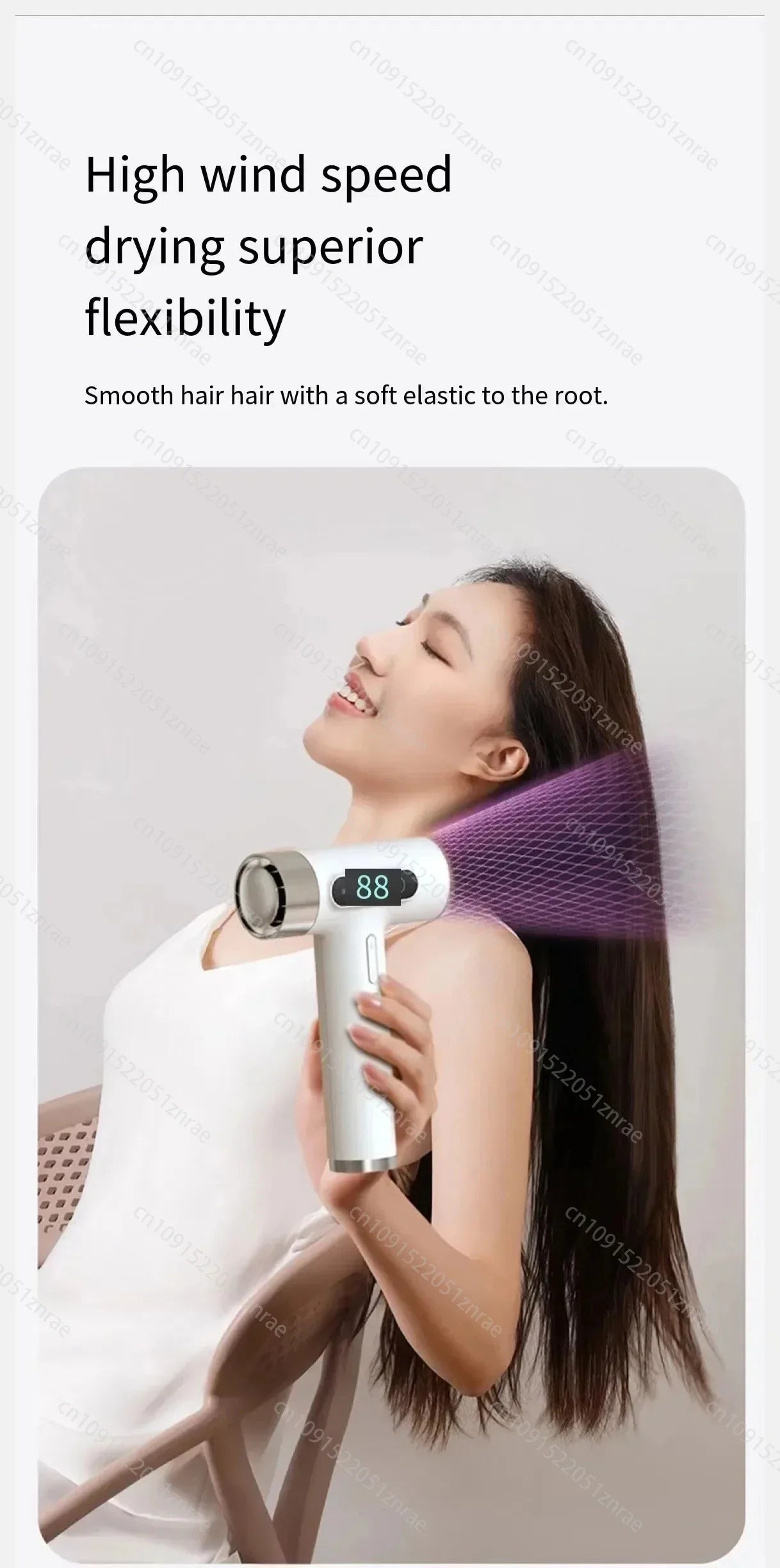 CHUBAN Wireless Hair Dryer – 100000RPM High Wind, USB-C Rechargeable