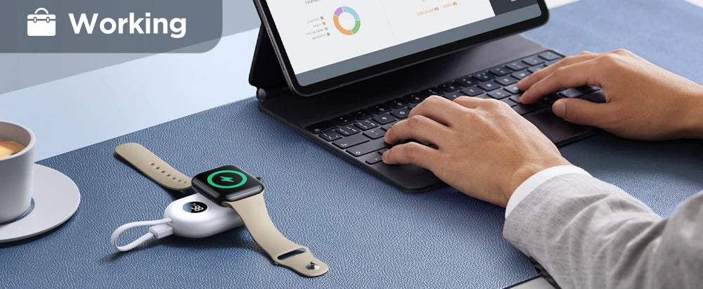 Mini Power Bank for Apple Watch – USB-C Wireless iWatch Charger (JR-W09)