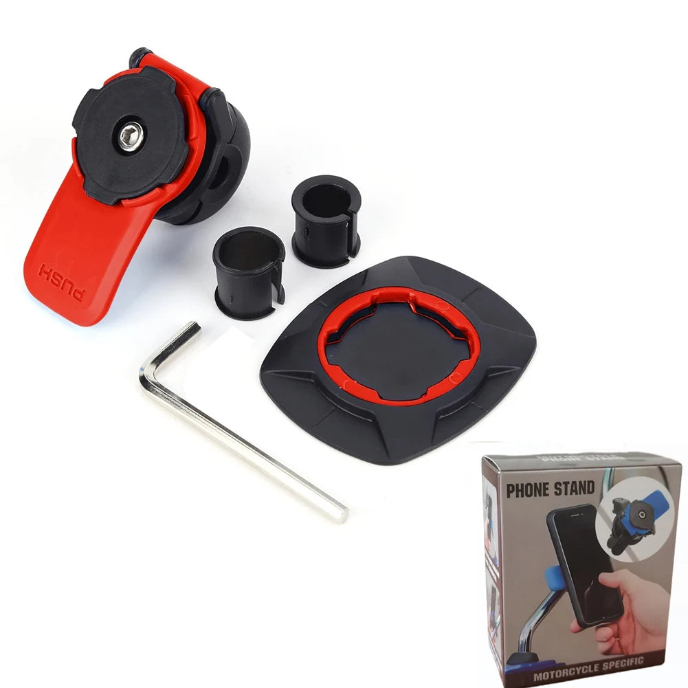 360° Rotating Bicycle & Motorcycle Phone Holder – Shockproof Rear-View Mirror Mount (4.7–7.2″)