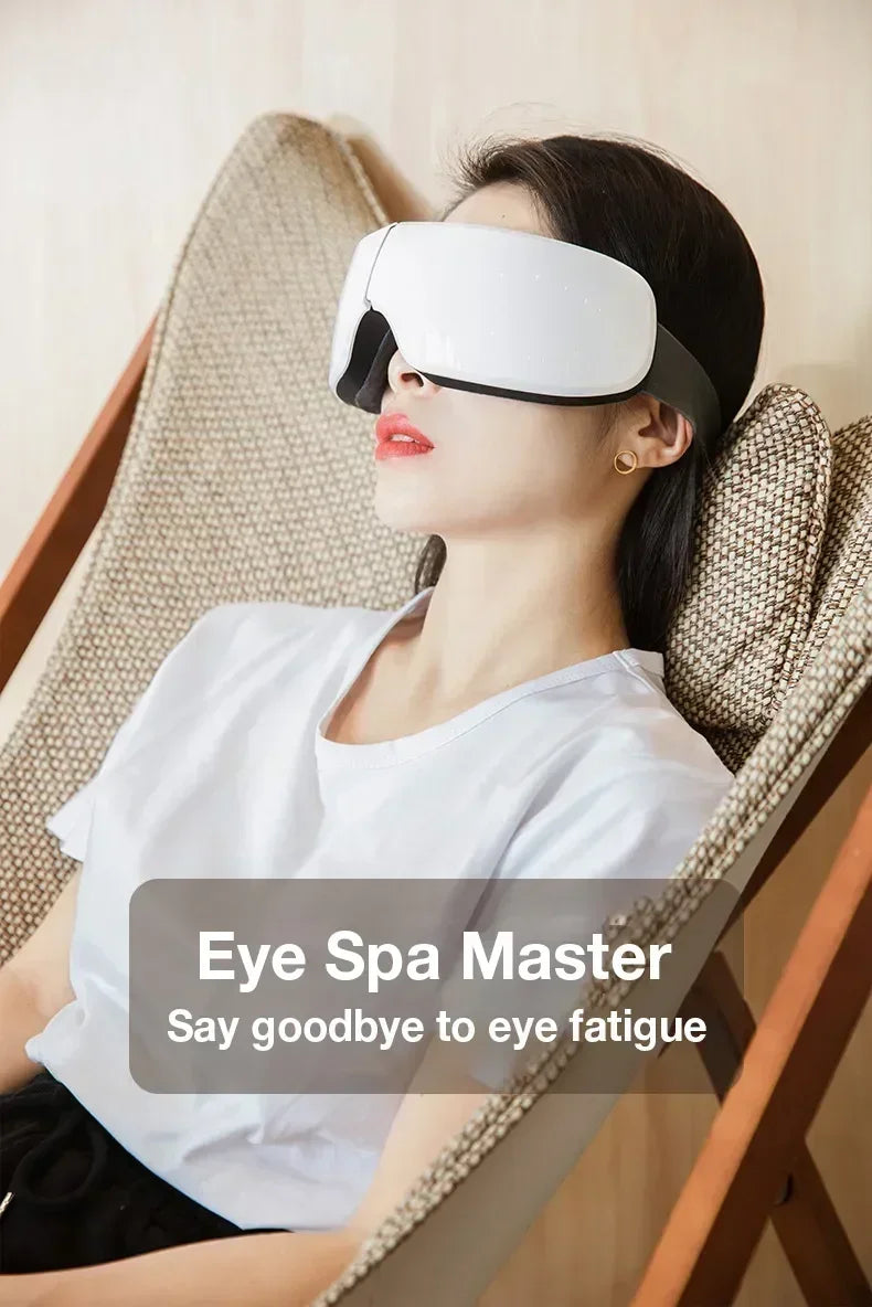 KEMOKO Heated Eye Care Massager – Airbag Vibration, Music & Timer