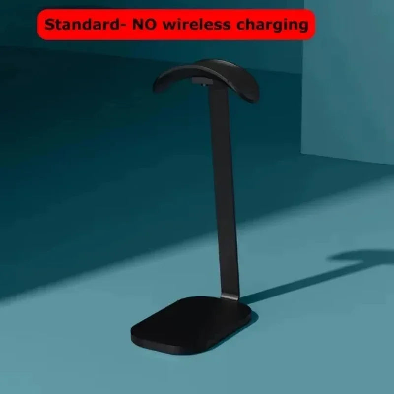 Premium Headphone Holder Stand – Aluminium Alloy, Weighted Base, Optional Wireless Charging