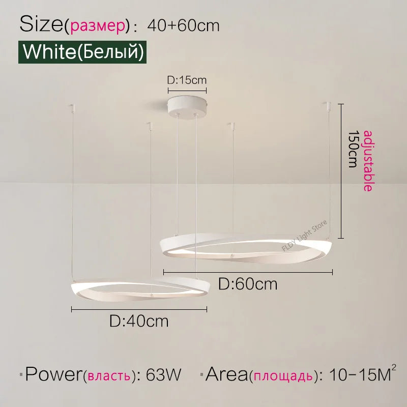 FLDY Modern LED Hanging Light | Round Pendant, Warm / Neutral / Cool White