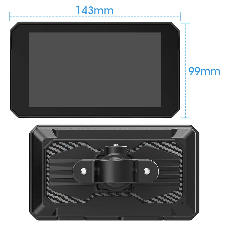 Jansite 5” IPX7 Motorcycle / Car Smart Display – Wireless CarPlay, Android Auto & MirrorLink