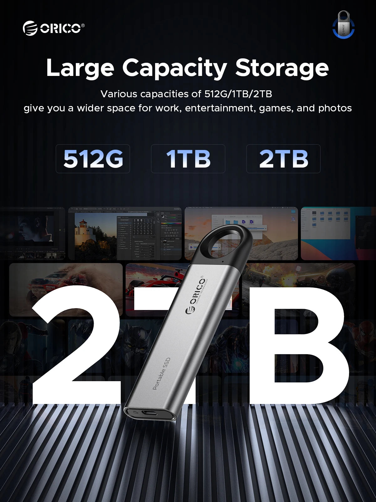 ORICO C10 / C5 USB 3.2 Portable SSD – 10Gbps High-Speed External Drive for Laptop & Desktop