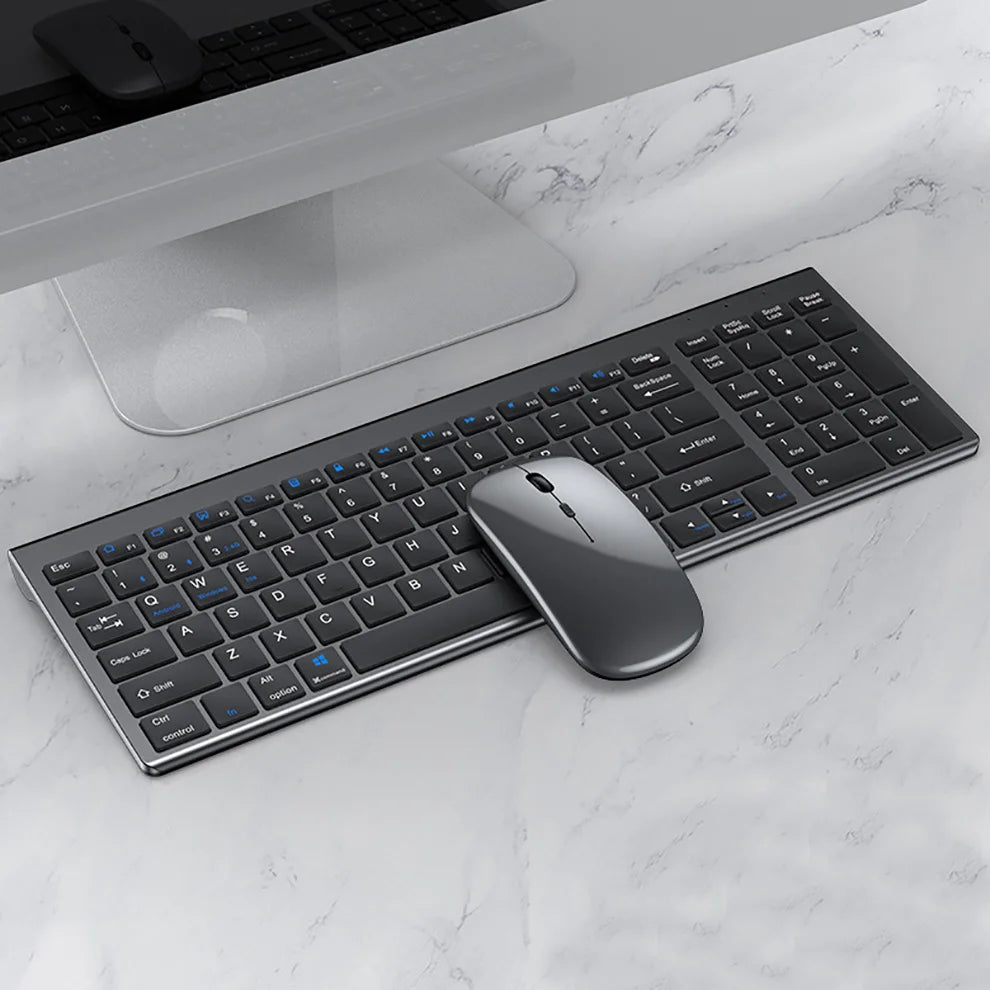 Ergonomic Keyboard & Mouse Combo – Dual Connectivity, Multimedia Keys