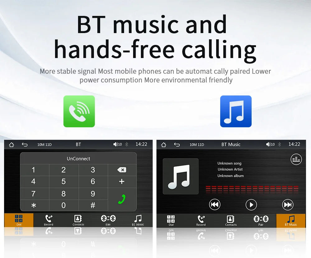 BQCC 7” Portable Wireless CarPlay & Android Auto MP5 Car Playe