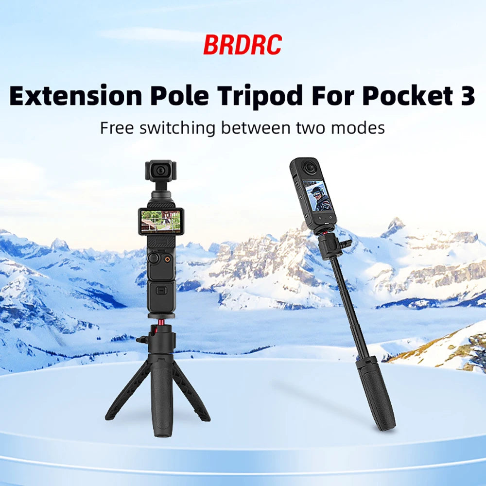 Extension Pole Tripod – Mini Lightweight Stand with 360° Ball Head