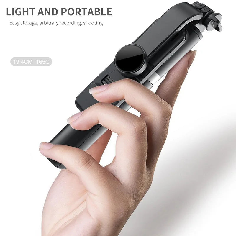 Stainless Steel Bluetooth Selfie Stick Tripod for Smartphones (Q02s)