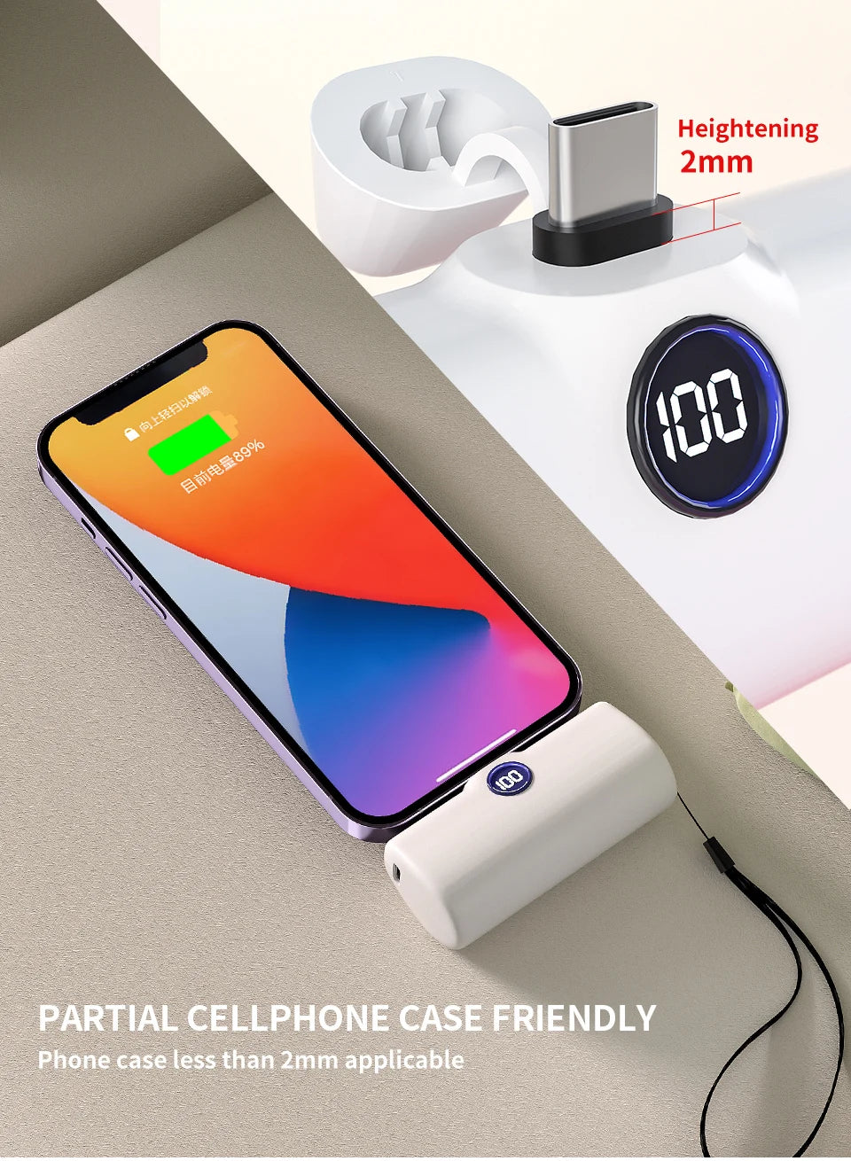 Pocket Power Bank 5000mAh – 18W PD Fast Charge for iPhone & Android