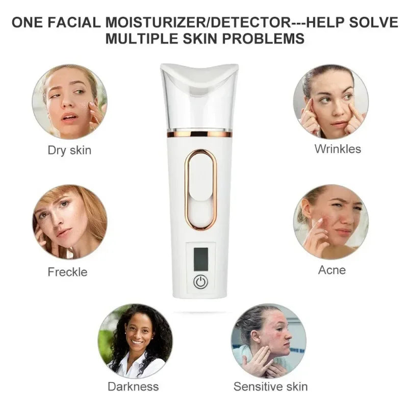 Miitina Portable Facial Steamer – Dual Spray Cold Mist Skin Hydration Device