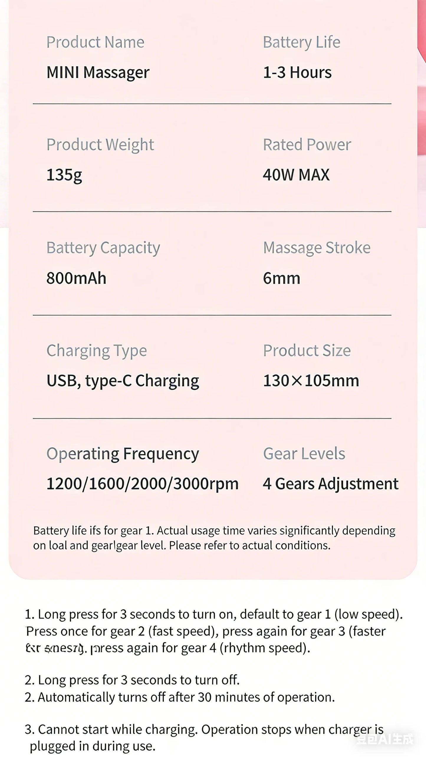 Electric Mini Fascia Massage Gun – Portable Vibrating Muscle Relaxation Tool