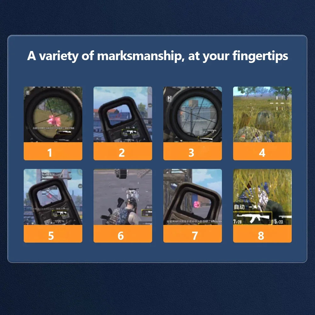 6-Finger Mobile Gaming Trigger Kit – PUBG Physical Buttons + Finger Sleeves for iOS & Android