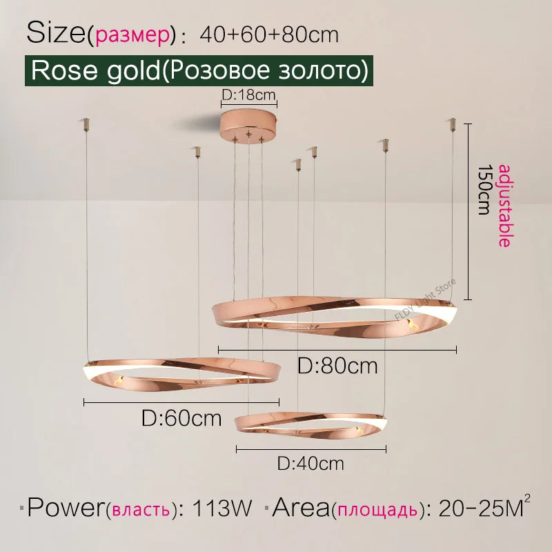 FLDY Modern LED Hanging Light | Round Pendant, Warm / Neutral / Cool White