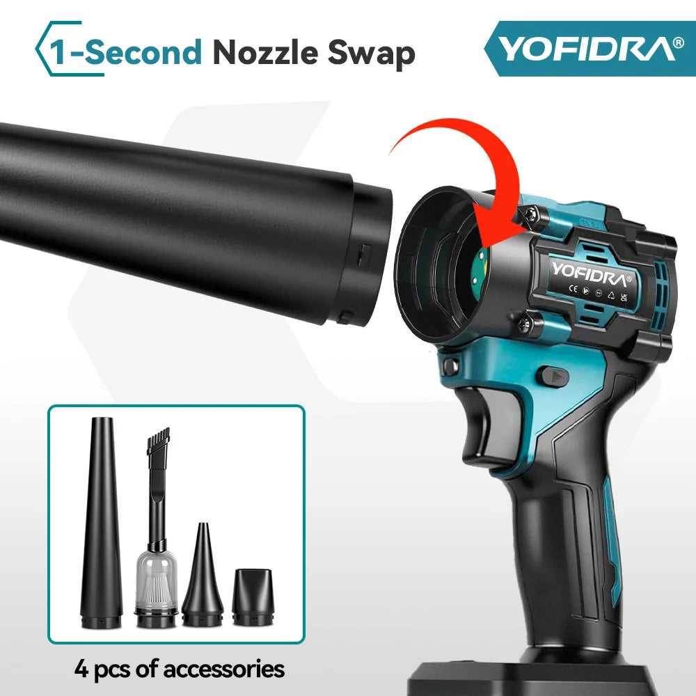 Yofidra F02-ES 1200W Turbo Air Duster & Vacuum Blower – 110m/s High-Speed Electric Cleaner