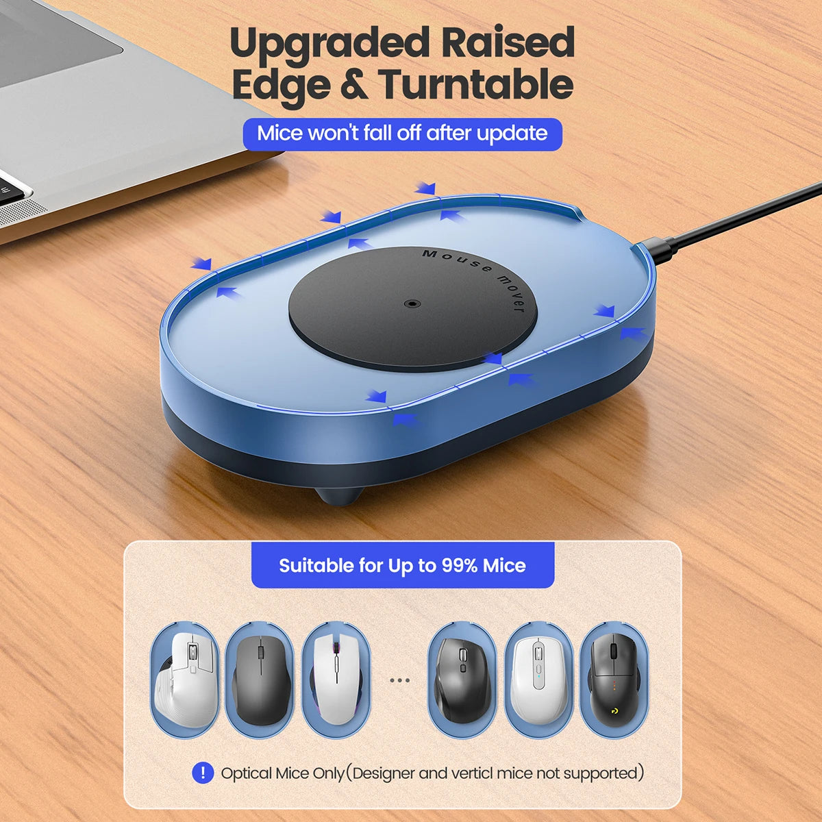 VAYDEER FM2081 Ultra-Silent Mouse Mover – USB Mouse Jiggler for Teams, Outlook & Meetings