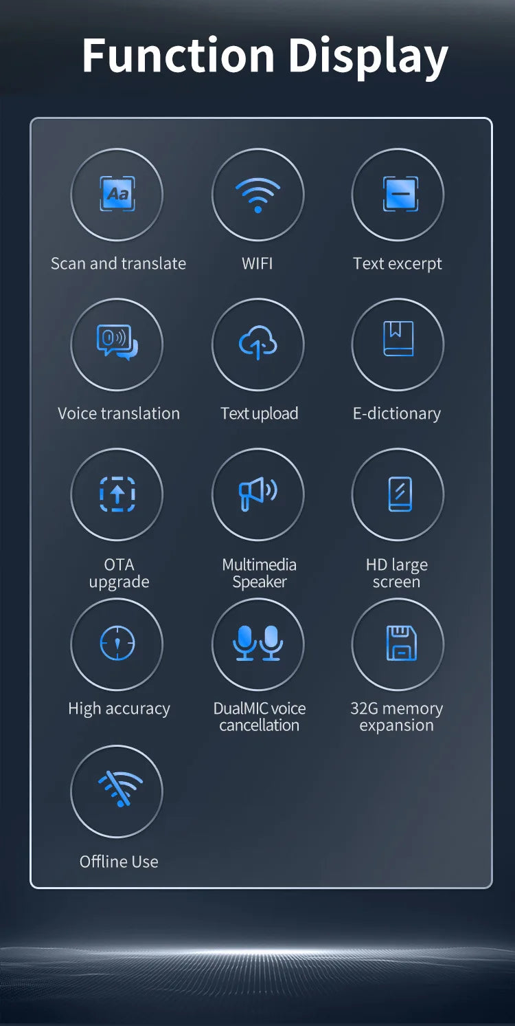 Smart Scanning Dictionary Pen with Display Screen – Portable Text Translator