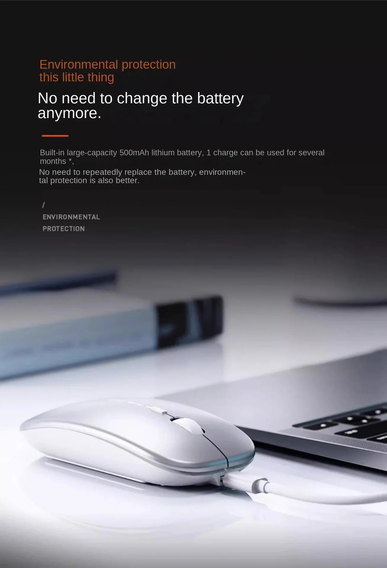 Bluetooth Wireless Mouse with Rechargeable Battery – Universal Dual-Hand Use