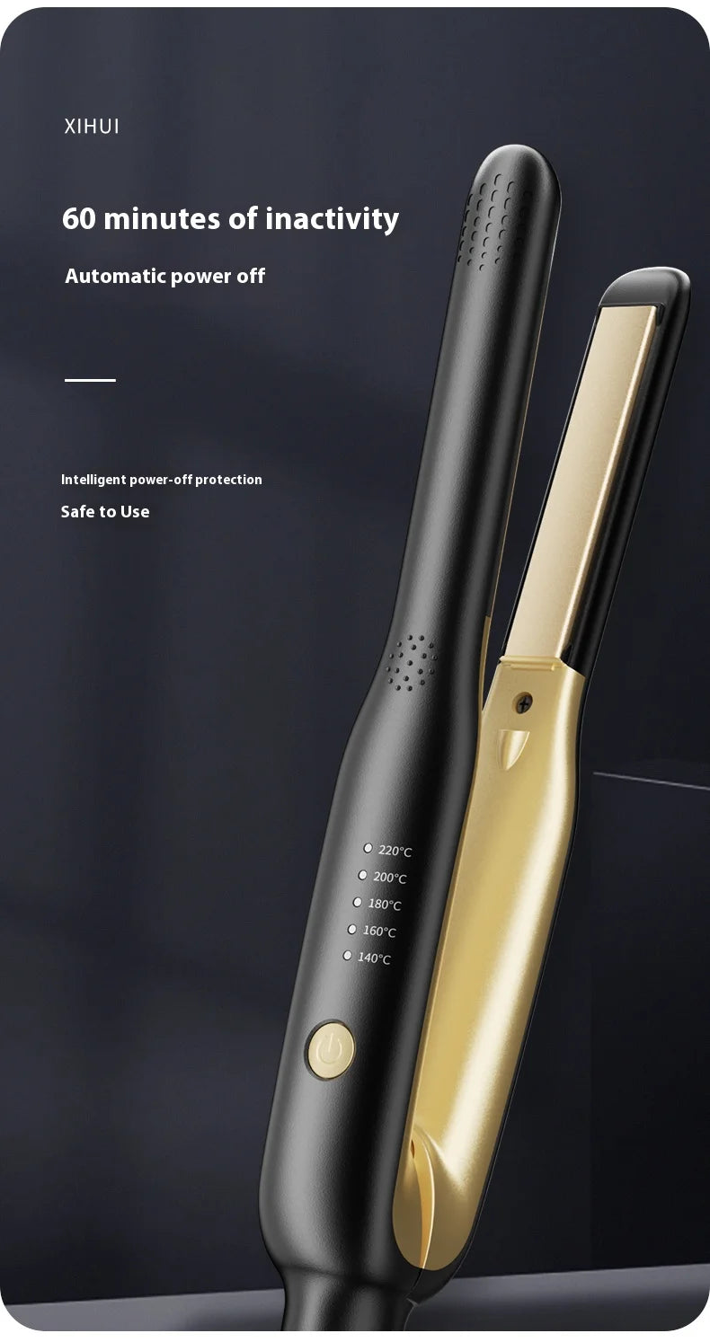 Portable Mini Hair Straightener & Curler – Lightweight Flat Iron with Auto Shut-Off