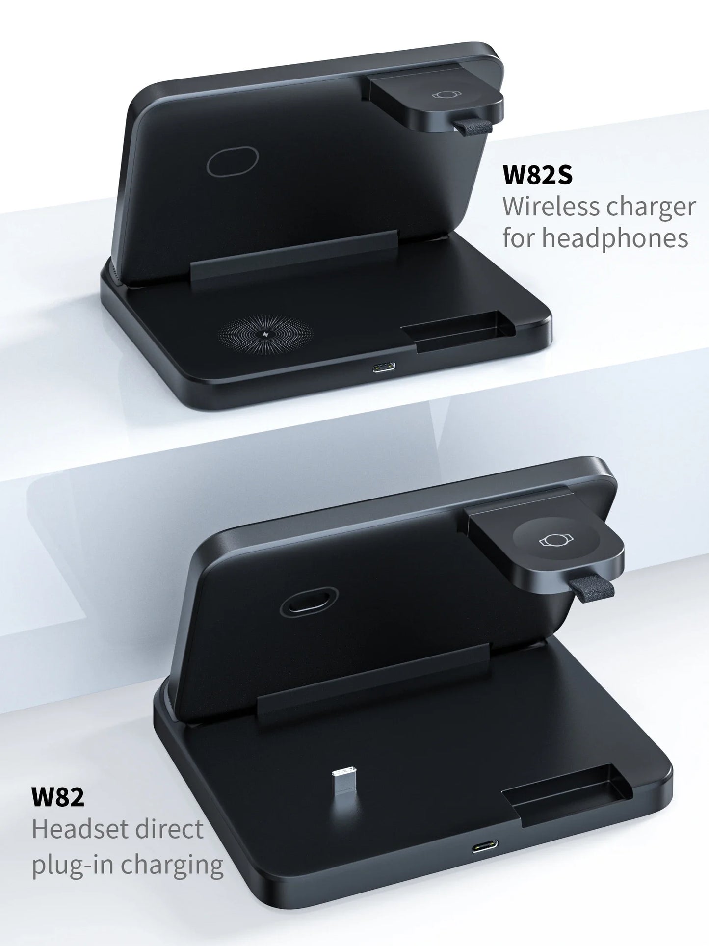 VIKEFON Foldable 3-in-1 Wireless Charger with Cooling Fan for Samsung Devices