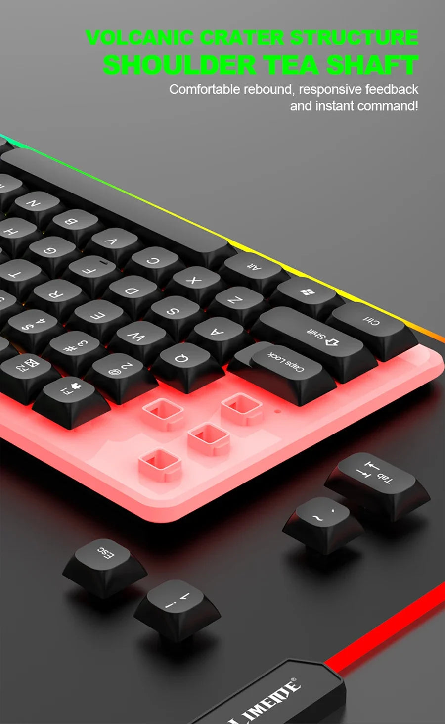 Full-Size 104 Keys Wired Keyboard – Splash-Proof USB Keyboard for PC & Office