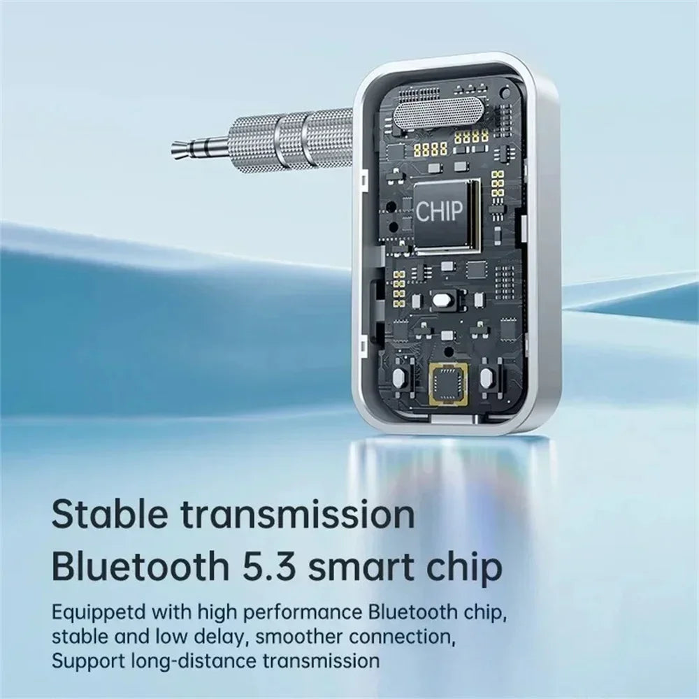 ICANING T67 Bluetooth 5.3 Audio Transmitter & Receiver – 2-in-1 Hi-Fi Wireless AUX Adapter for Car, TV, PC & Headphones