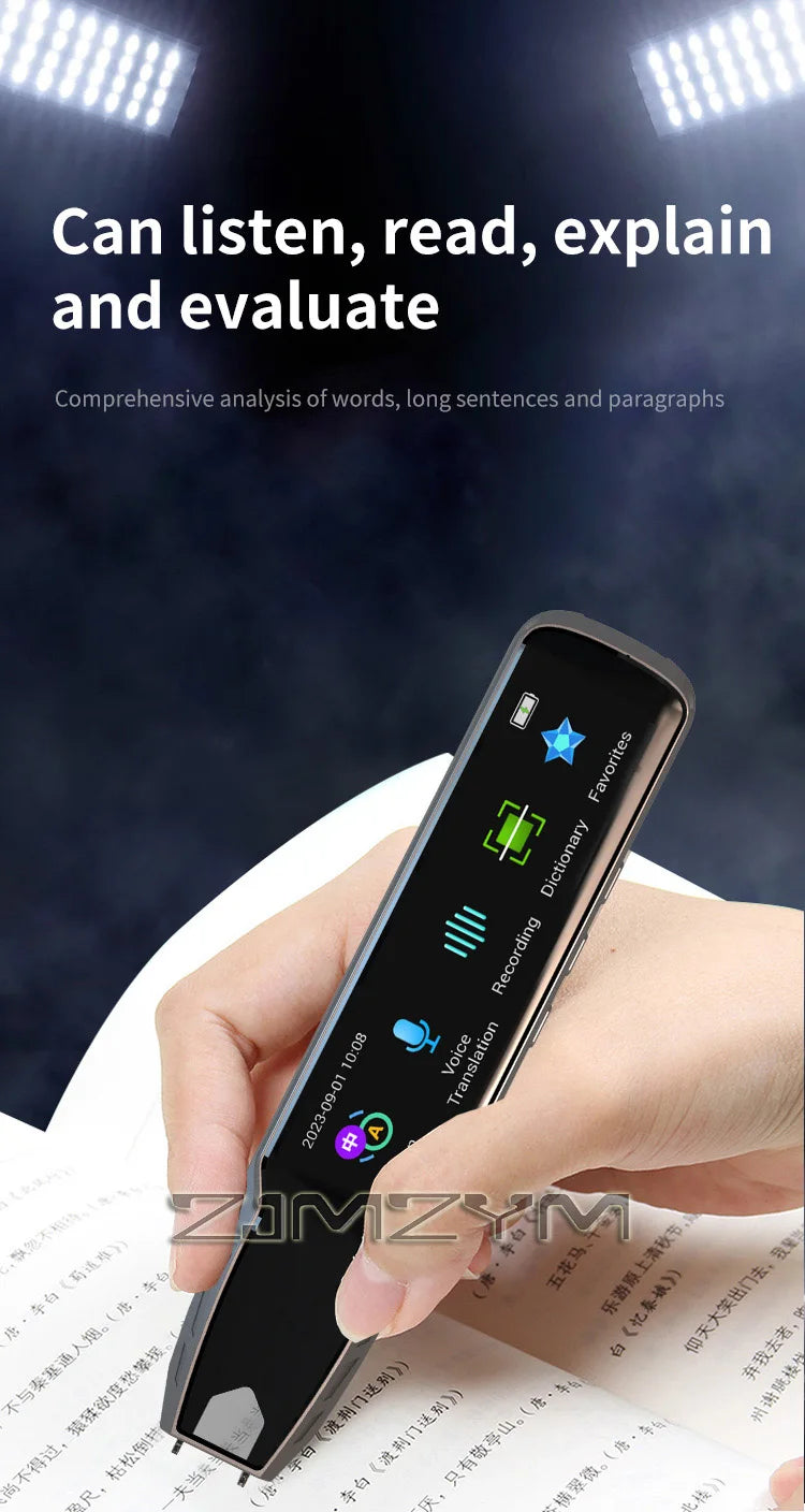 Smart Scanning Dictionary Pen with Display Screen – Portable Text Translator