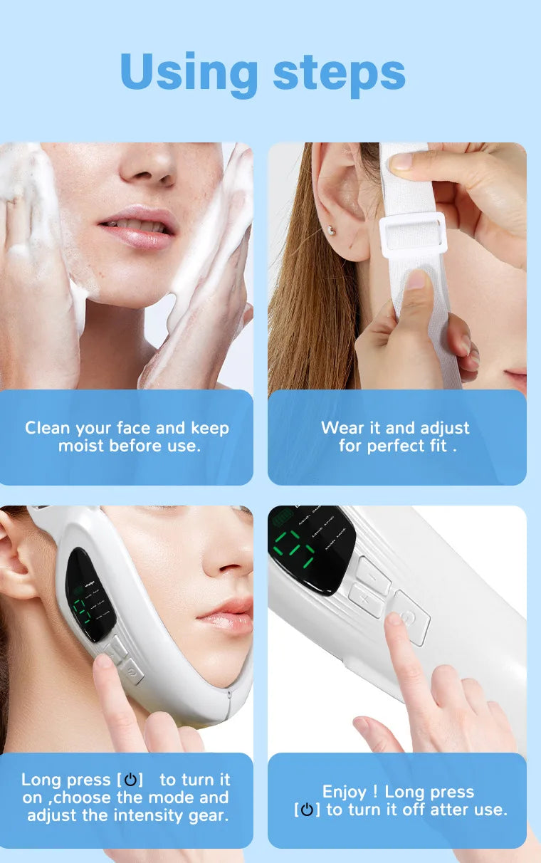 MERALL V Face Facial Lifting Device – Electric Chin & Jawline Sculpting Massager