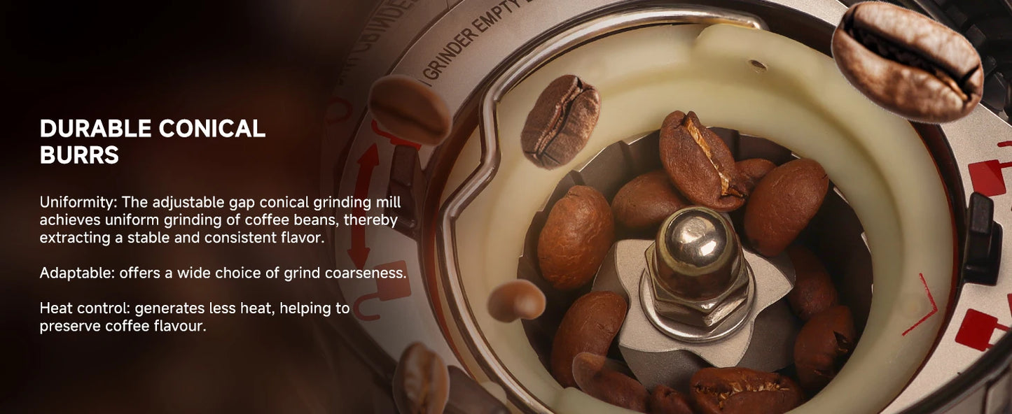 Biolomix Electric Burr Coffee Grinder – 48-Step Precision Espresso Grinder