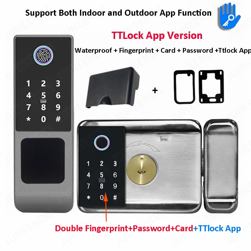 G23 Waterproof Smart Gate Lock – Fingerprint, Password, Card & Remote Unlock