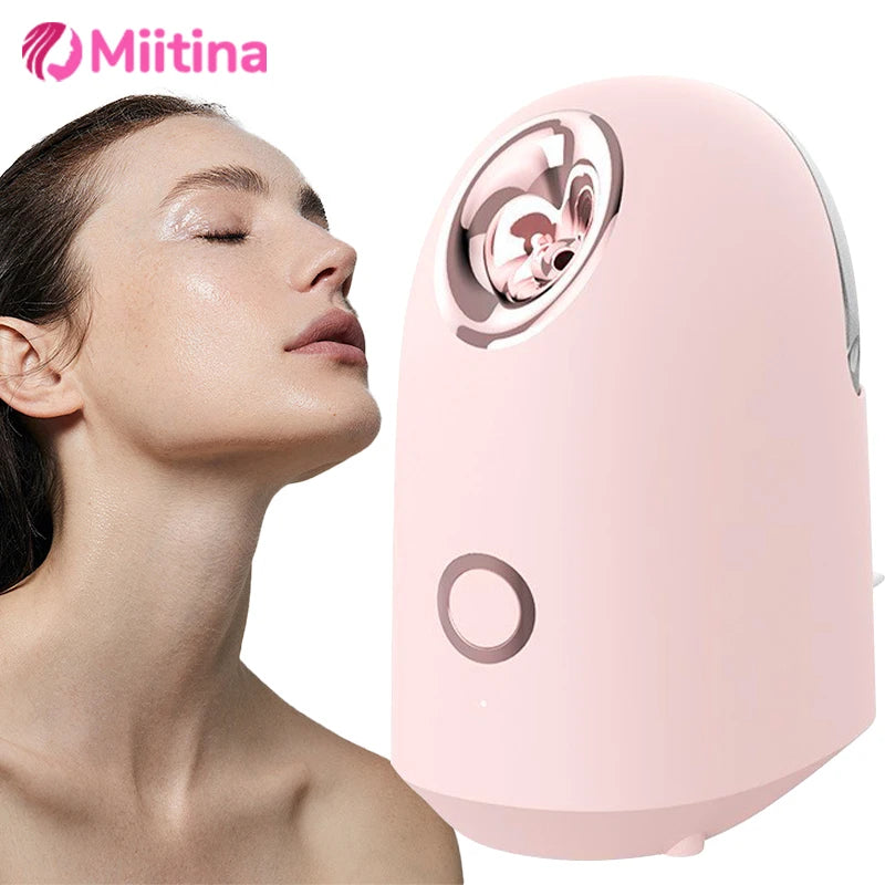 Miitina Hot & Cold Nano Facial Steamer – Ionic SPA Face Moisturising & Skin Rejuvenation Device