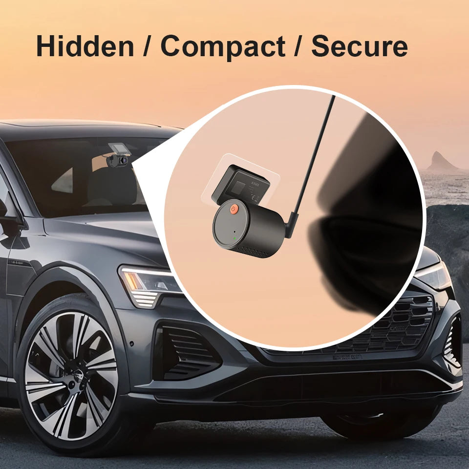 KAWA MINI 3 2K Dash Cam – Hidden WiFi Car DVR with Voice Control & 24H Parking Mode