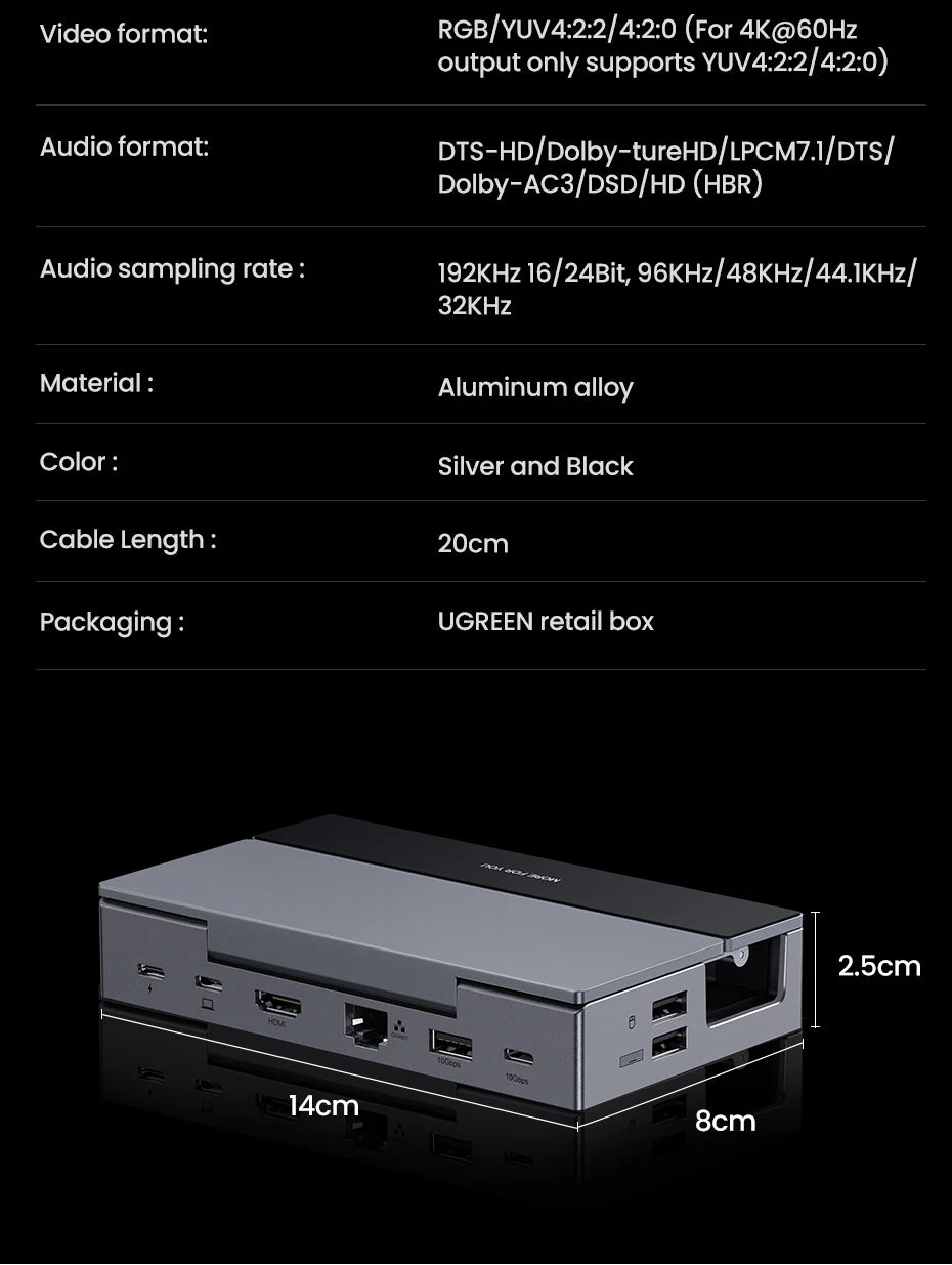 9-in-1 Steam Deck Docking Station – 4K@60Hz HDMI, 10Gbps USB-C, 100W PD Stand