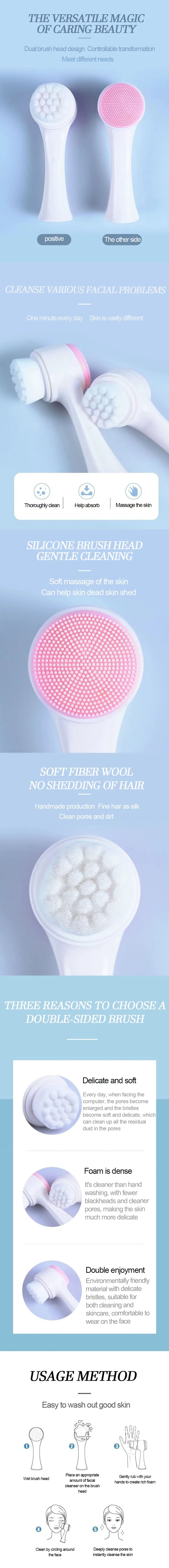 Manual Facial Cleansing Brush – Portable Non-Electric Face Cleaning Skincare Tool