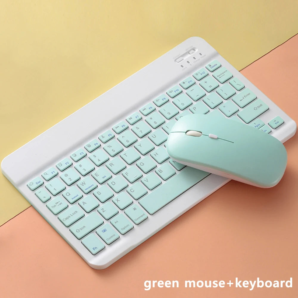 Bluetooth Keyboard with Wireless Mouse – Rechargeable, Home Office Ready