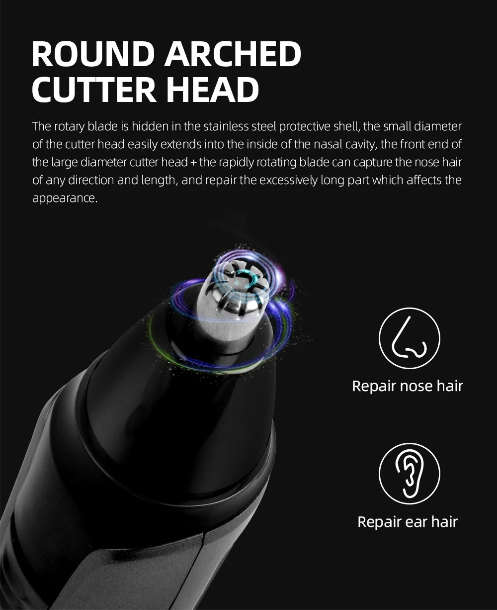 Kemei KM-312 Nose, Beard & Eyebrow Trimmer – Compact Rechargeable Groomer