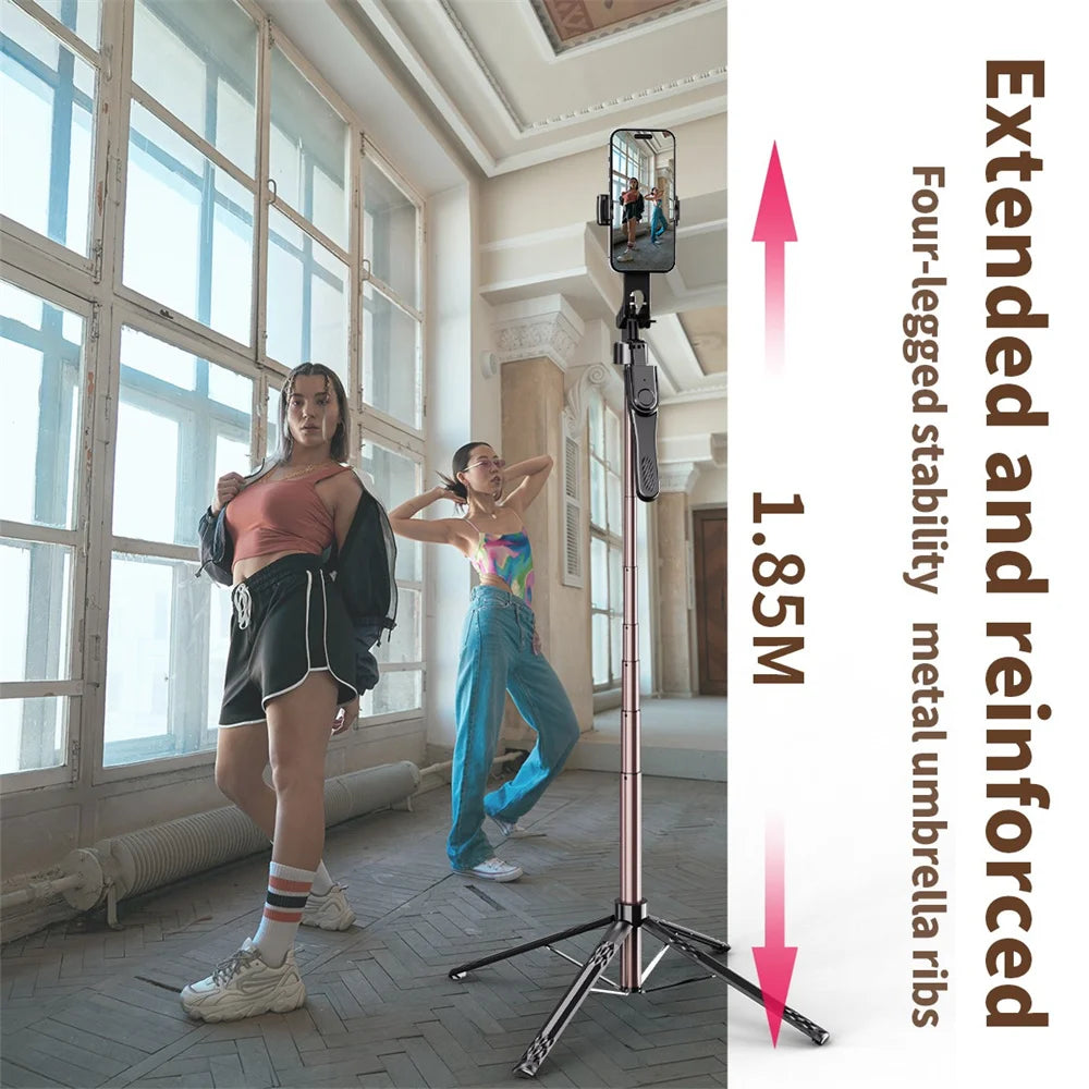 1.85m Bluetooth Selfie Stick with Tripod & Wireless Remote