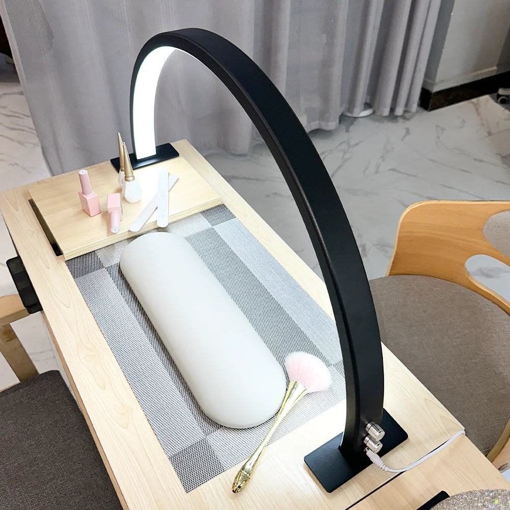Half Moon LED Manicure Lamp 50W | Modern Nail Desk Light, Salon & Home