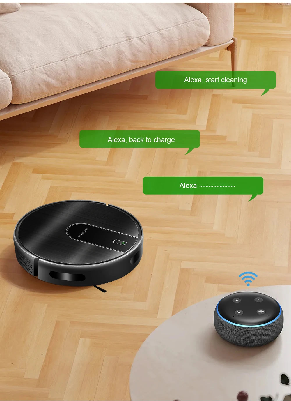 Liectroux N7S-U Smart Robot Vacuum Cleaner – Wet & Dry Mop, HEPA Filter, Alexa Ready
