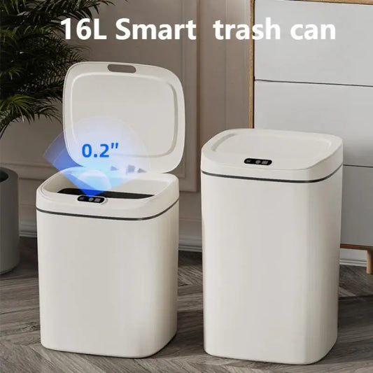 16L Automatic Smart Trash Can – Touchless Induction Garbage Bin (No Battery)