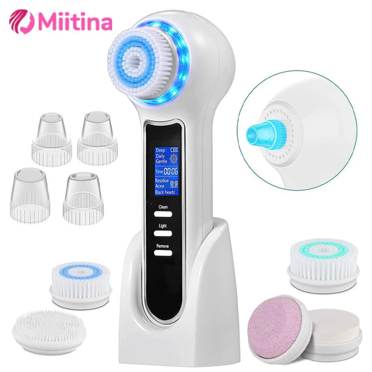 KEMOKO 2-in-1 Blackhead Remover & Facial Cleansing Brush – USB Rechargeable IPX7