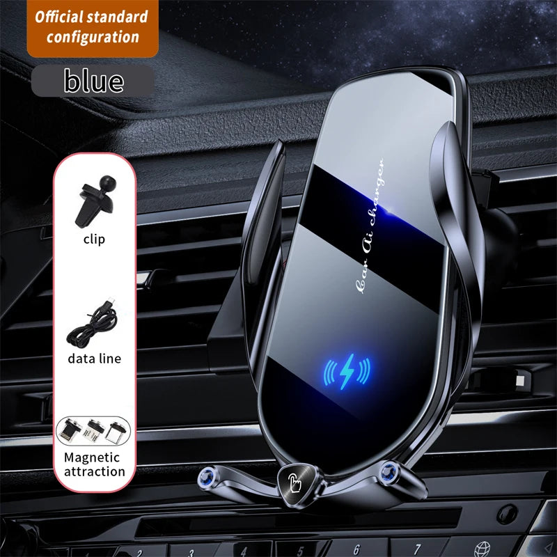 VIKEFON Qi 100W Wireless Car Fast Charger with Cooling Fan & One-Hand Operation