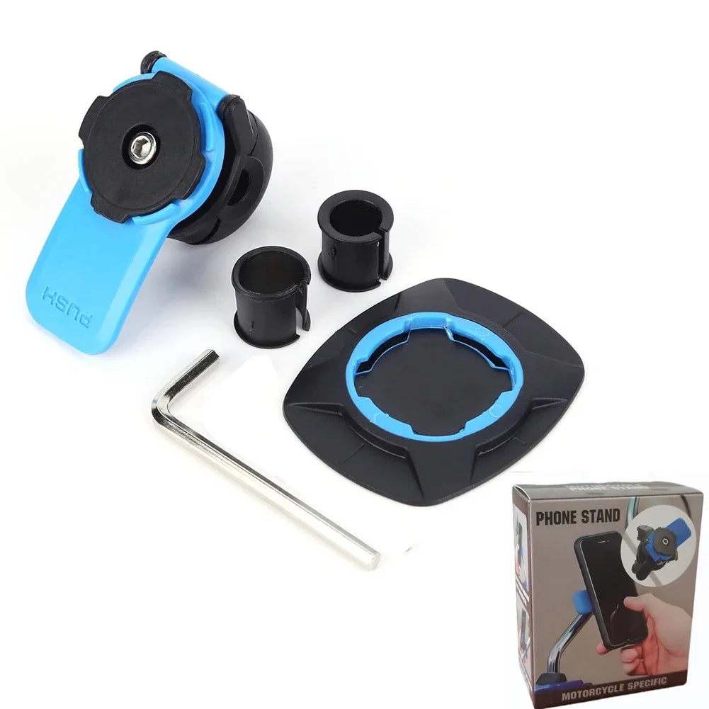 360° Rotating Bicycle & Motorcycle Phone Holder – Shockproof Rear-View Mirror Mount (4.7–7.2″)