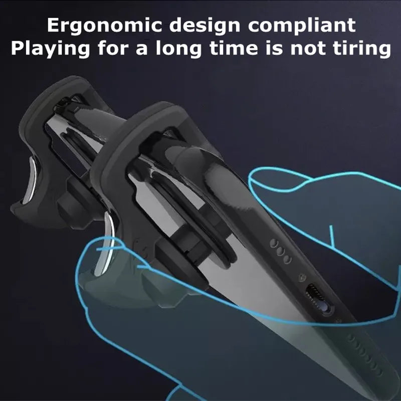 4-Finger Mobile Game Triggers (2PCS) – PUBG L1R1 Physical Buttons for iOS & Android